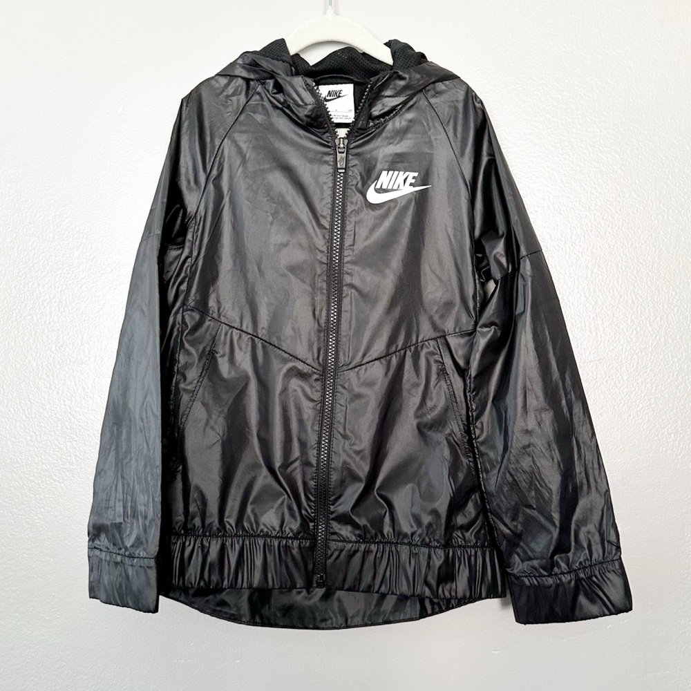 Nike Sportswear Windrunner Kids Black Windbreaker Jacket size Small